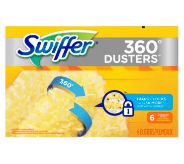 Swiffer 360° Duster Refills, Yellow, 6 Refills Per Box, Carton Of 4 Boxes