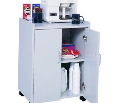 Safco Mobile Refreshment Center, 31"H x 23"W x 18"D, Gray