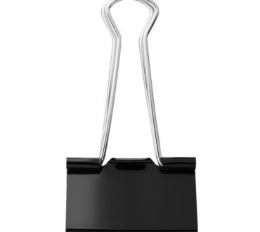 Heavy-Duty Binder Clips, Large, 2" Wide, 1" Capacity, Black, Box Of 48