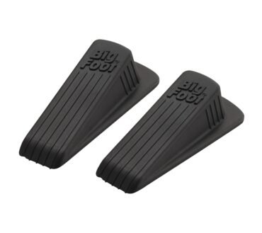 Master Caster Big Foot Doorstops, 1-1/4"H x 2"W x 4-3/4"D, Brown, Pack Of 2