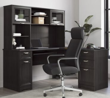 Magellan 59"W L-Shape Corner Computer Desk, Espresso