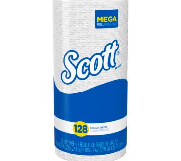 Scott 2-Ply Kitchen Paper Towels, 40% Recycled, Roll Of 128 Sheets