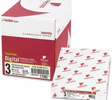 Nekoosa Laser Print Carbonless Paper, 3-Part, Letter Size (8 1/2" x 11"), 92 (U.S.) Brightness, White/Canary/Pink, Carton Of 2,500 Forms