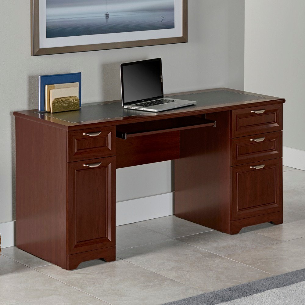 Magellan 59"W Manager's Computer Desk, Classic Cherry