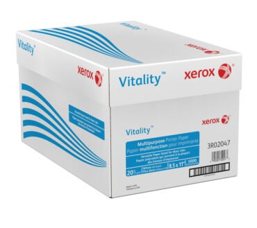 Xerox Vitality Multi-Use Printer & Copy Paper, White, Letter (8.5" x 11"), 5000 Sheets Per Case, 20 Lb, 92 Brightness, FSC Certified
