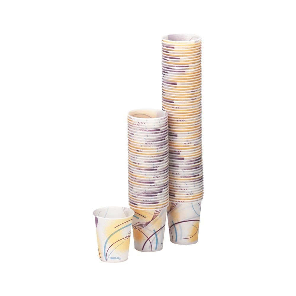 Solo Cup Paper Water Cups, Waxed, 5 oz.,100/Pack