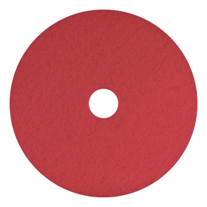 Americo Buffing Pads, 16" Diameter, Red, 5/Carton