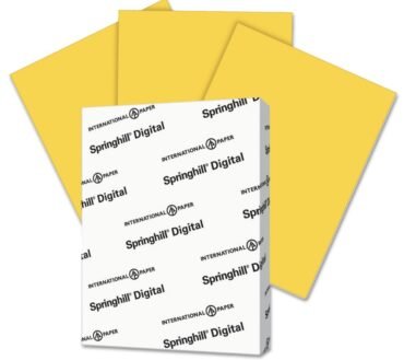 Springhill Digital Vellum Bristol Color Cover, 67 lb Bristol Weight, 8.5 x 11, Goldenrod, 250/Pack