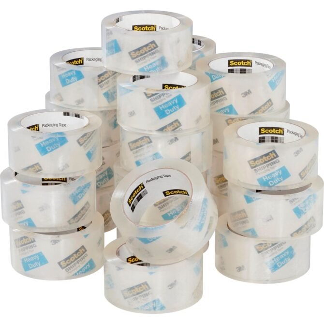 Scotch Heavy Duty Shipping Packaging Tape- 36 Pack, 1.88" x 54.60 yds - 1.88" Width x 54.60 yd Length - 3" Core - Synthetic Rubber Resin - Rubber Resin Backing - 36 / Carton - Clear