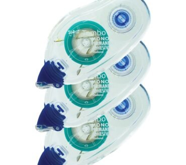 Tombow Mono Permanent Adhesive Applicator Refill, 0.33" x 39.33', Clear, Pack Of 3