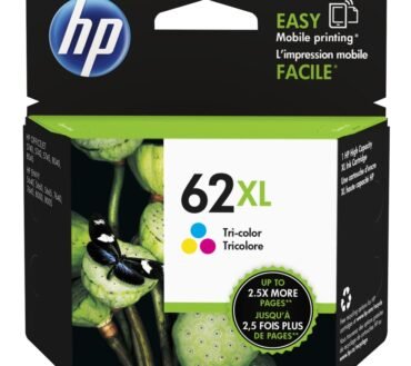 HP 62XL Tri-Color High-Yield Ink Cartridge, C2P07AN