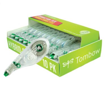 Tombow Mono Hybrid-Style Correction Tape, Single Line, 0.16" x 394", Clear, Pack Of 10