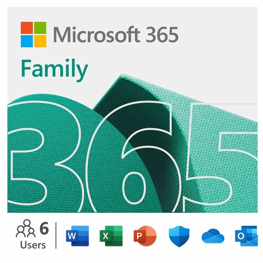 Microsoft 365 Family - Subscription License - Up to 6 people - 1 Year