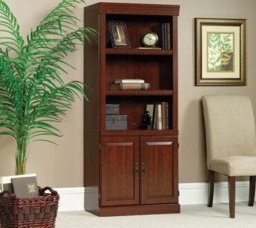 Sauder Heritage Hill 71 1/4"H 3-Shelf Traditional Bookcase, Cherry/Dark Finish