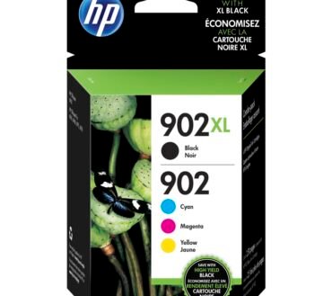 HP 902XL Black/902 Cyan; Magenta; Yellow High-Yield Ink Cartridges, Pack Of 4, T0A39AN