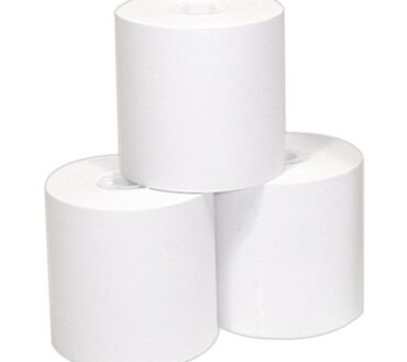 Single-Ply Thermal Paper Rolls, 3 1/8" x 230', White, Pack Of 50 Rolls