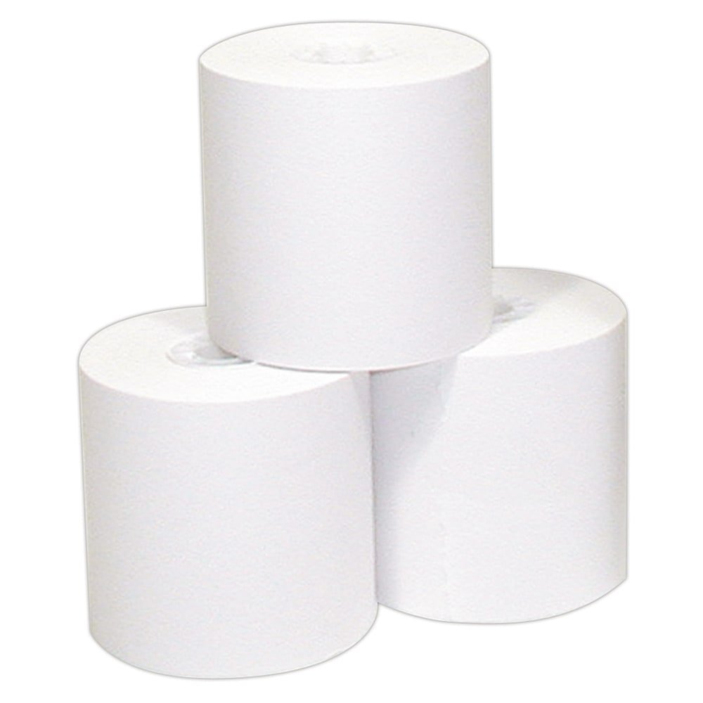 Single-Ply Thermal Paper Rolls, 3 1/8" x 230', White, Pack Of 50 Rolls