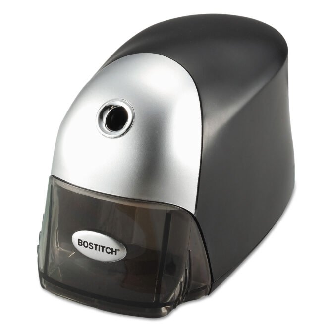 Bostitch QuietSharp Executive Electric Pencil Sharpener, AC-Powered, 4 x 7.5 x 5, Black/Graphite