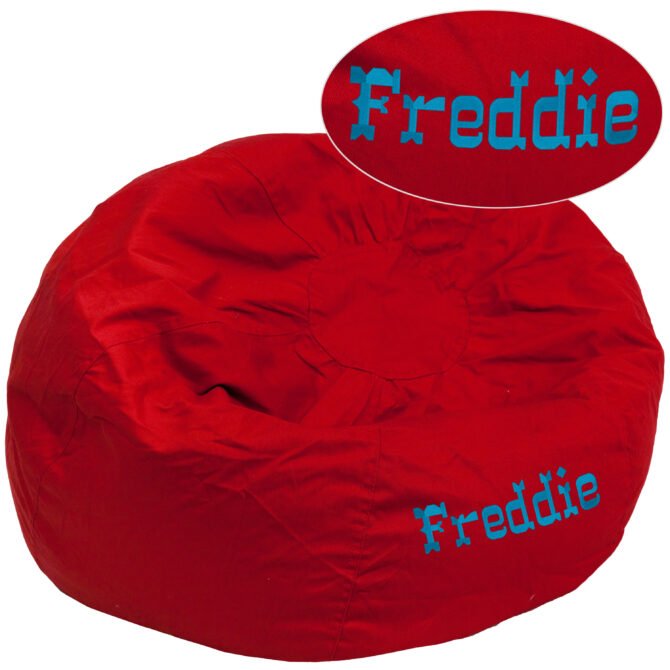 Duncan Oversized Solid Red Refillable Bean Bag Chair for All Ages