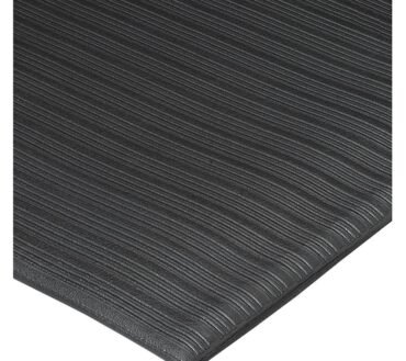 Genuine Joe Air Step Anti-Fatigue Mat, 3' x 5', Black