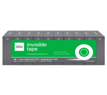 Invisible Tape Refills, 3/4" x 1,000", Pack Of 10