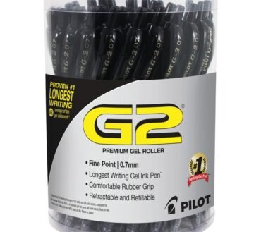 Pilot G2 Retractable Gel Pens, Fine Point, 0.7 mm, Black Barrel, Black Ink, Pack Of 36 Pens