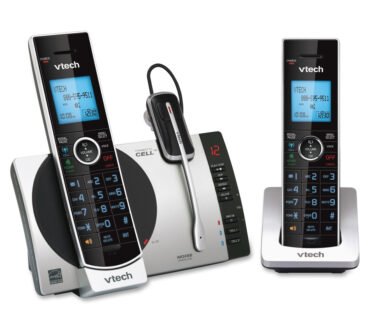 VTech Connect to Cell DS6771-3 DECT 6.0 Cordless Phone - Black, Silver