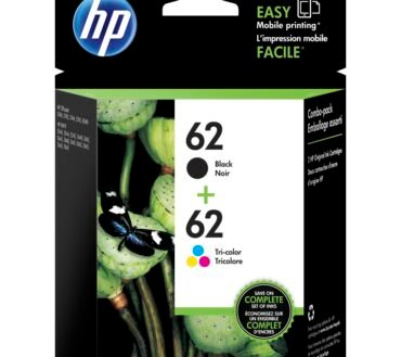 HP 62 Black And Tri-Color Ink Cartridges, Pack Of 2, N9H64FN
