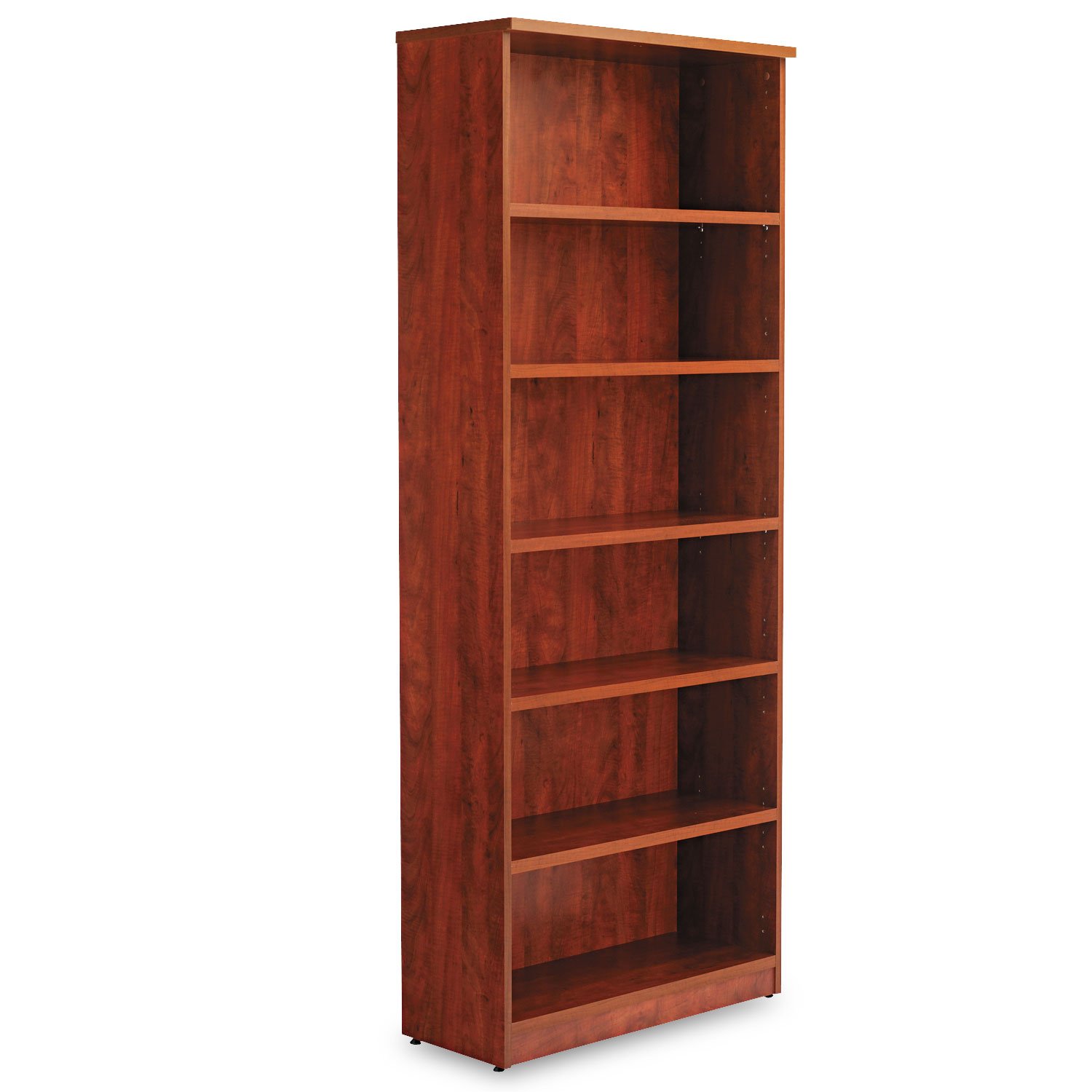 Alera Valencia Series Bookcase, Six-Shelf, 31.75w x 14d x 80.25h, Medium Cherry