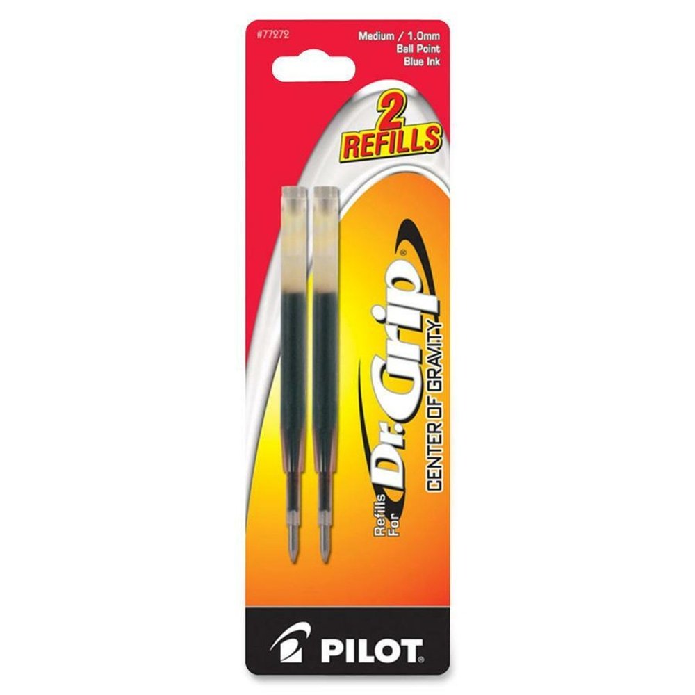 Pilot Dr. Grip Center of Gravity Pen Refills - 1 mm, Medium Point - Blue Ink - 2 / Pack