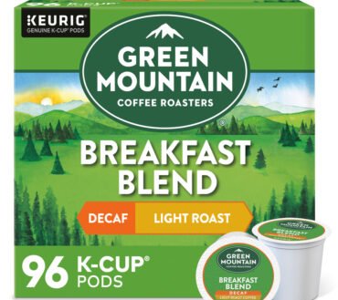 Green Mountain Coffee Breakfast Blend Decaf Coffee K-Cups, Light Roast, 96/Carton