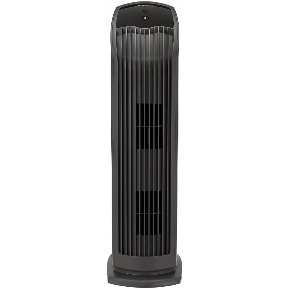 Holmes HEPA-Type Tower Medium Room Air Purifier, 188 Sq. Ft. Coverage, 27"H x 7-5/8"W x 9-13/16"D, Black