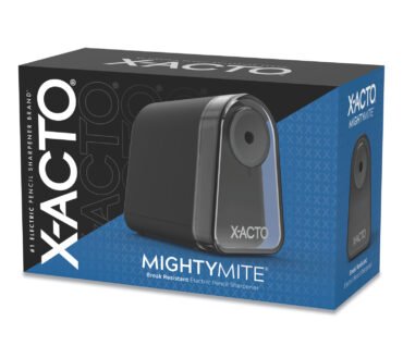 X-ACTO Model 19501 Mighty Mite Home Office Electric Pencil Sharpener, AC-Powered, 3.5 x 5.5 x 4.5, Black/Gray/Smoke