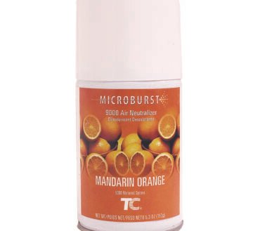 Rubbermaid Commercial TC Microburst 9000 Air Freshener Refill, Mandarin Orange, 5.3 oz Aerosol Spray, 4/Carton