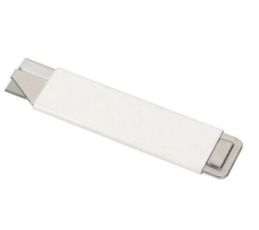 Steel Box Cutters, White, Pack Of 12