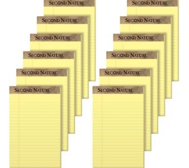 TOPS Second Nature 30% Recycled Writing Pads, 5" x 8", Legal Ruled, 50 Sheets, Canary, Pack Of 12 Pads