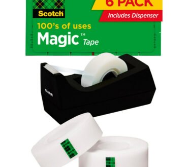 Scotch Magic Tape, Invisible, 6 Tape Rolls with 1 Dispenser, 3/4 in x 1000 in, Home Office Supplies and School Supplies for College and Classrooms