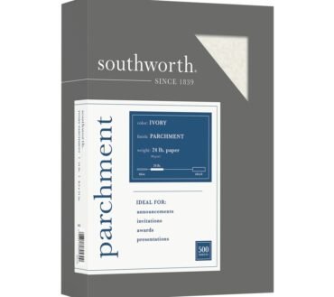 Southworth Fine Business Parchment Paper, 24 Lb, 8 1/2" x 11", Ivory, Pack Of 500 sheets