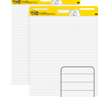 Post-it Super Sticky Easel Pads, 25 in x 30 in, 2 Pads, 30 Sheets/Pad, Great for Virtual Teachers and Students, White