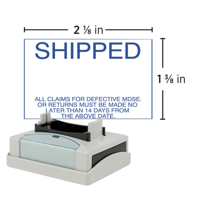 Custom ECO-GREEN Xstamper® Pre-Inked VersaDater®  1-Color Impression Frame Only, N83, 68% Recycled Plastic, 1-15/16" x 2-1/8" Impression