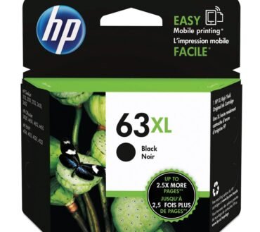 HP 63XL Black High-Yield Ink Cartridge, F6U64AN