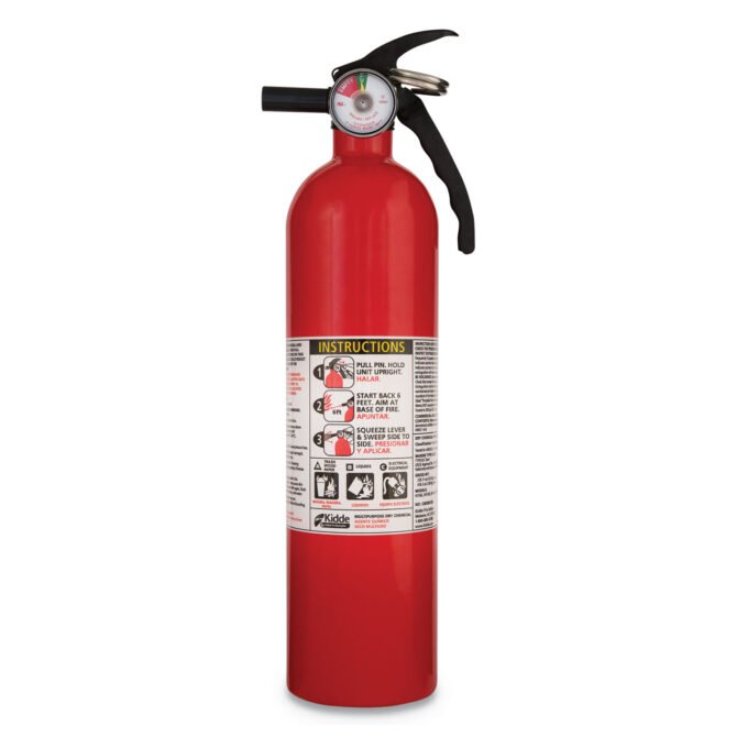 Kidde Full Home Fire Extinguisher, 1-A, 10-B:C, 2.5 lb