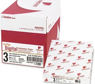 Nekoosa Printer Carbonless 3-Part Copy Paper, White/Canary/Pink, Letter (8.5" x 11"), 835 Sets Per Case, 92 Brightness