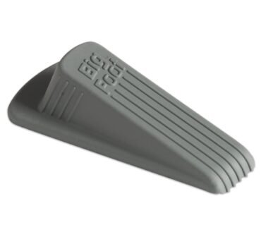 Master Caster Big Foot Doorstop, 1 1/4"H x 2"W x 4 3/4"D, Gray