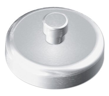 Kantek Mounting Magnets for Glove and Towel Dispensers, White/Silver, 1.5" Diameter, 4/Pack