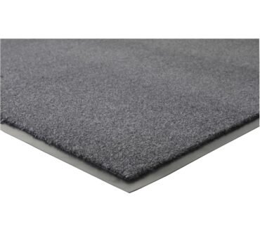 Genuine Joe Silver Series Indoor Entry Mat - Building, Carpet, Hard Floor - 10 ft Length x 36" Width - Plush - Charcoal - 1Each