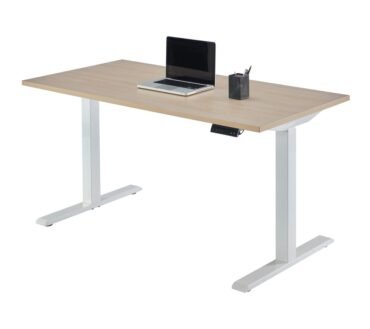 Magellan Performance Electric 60"W Height-Adjustable Standing Desk, Natural Oak