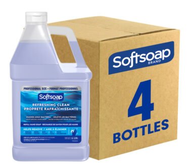 Softsoap Moisturizing Hand Soap, Refreshing Clean, 1 Gallon, Clear, Carton Of 4 Bottles