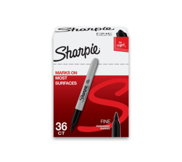 Sharpie Permanent Fine-Point Markers, Black, Pack Of 36