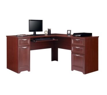 Magellan 59"W L-Shape Corner Computer Desk, Classic Cherry